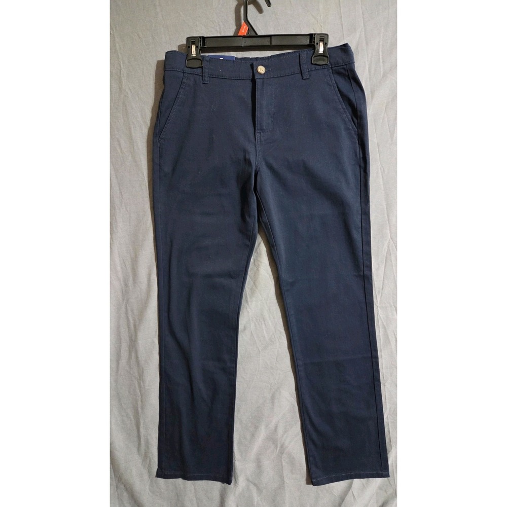 IZOD Pants NEW Boys' Youth 16 Husky Navy Blue Dress Uniform Pants Straight Leg